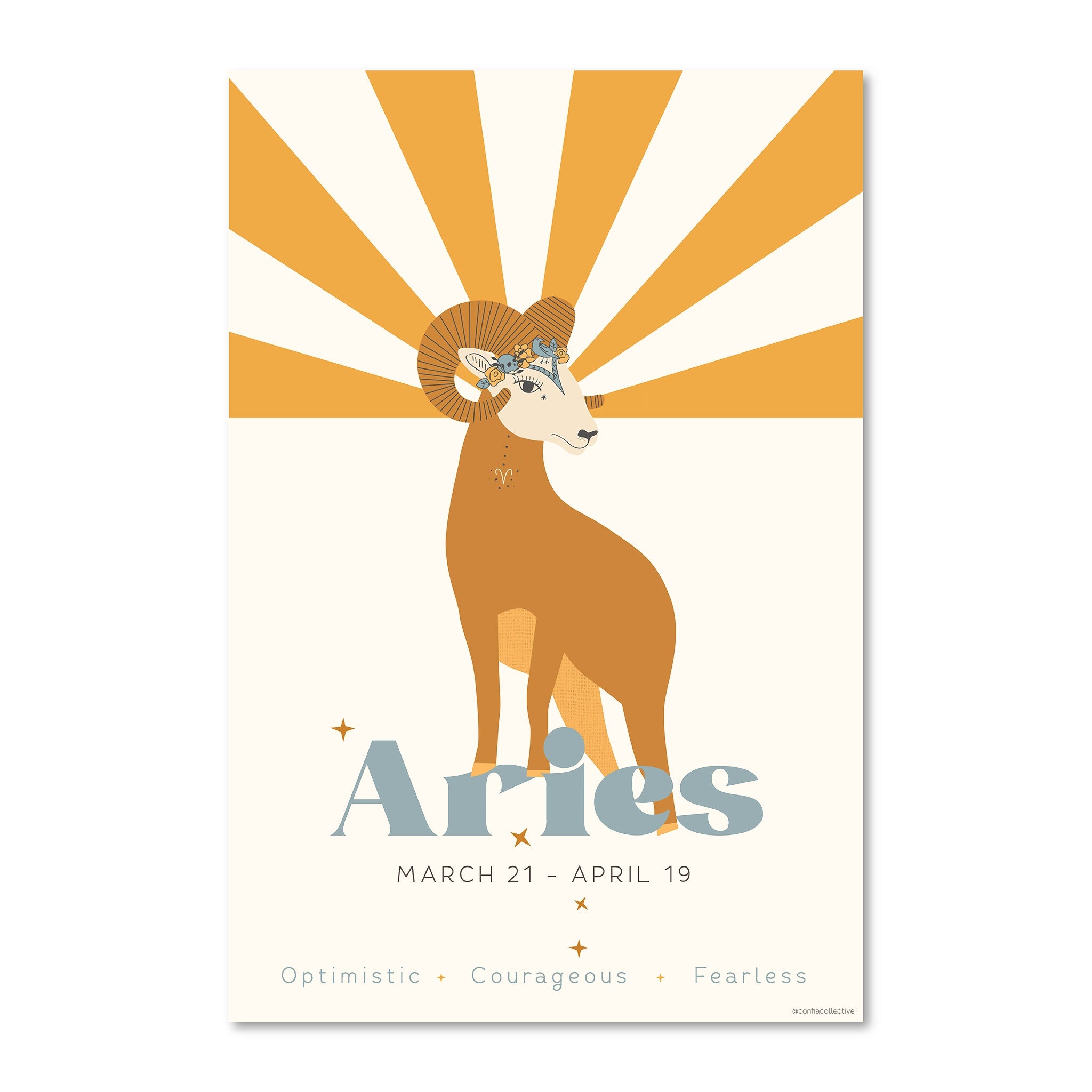 Aries Zodiac Poster - Confía Collective