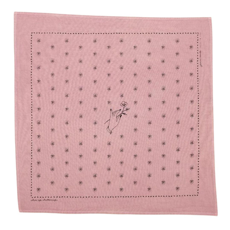 Hand-dyed and printed bandanas to be used as a talisman for personal courage.