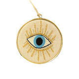 Cream Beaded Evil Eye Ornament - Confía Collective