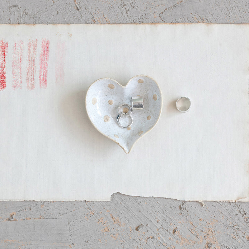 Polka Dot Heart Dish