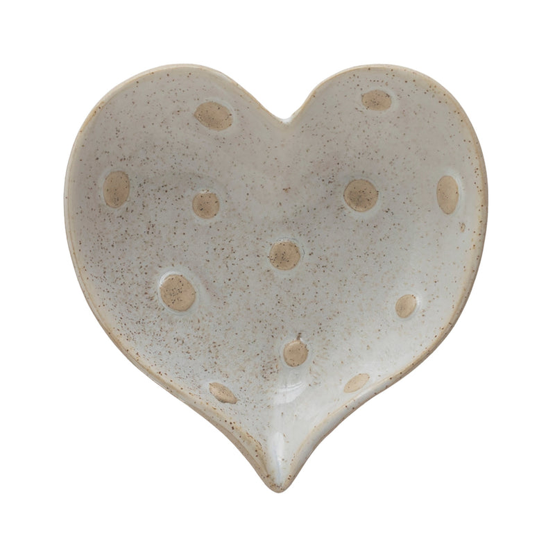 Polka Dot Heart Dish