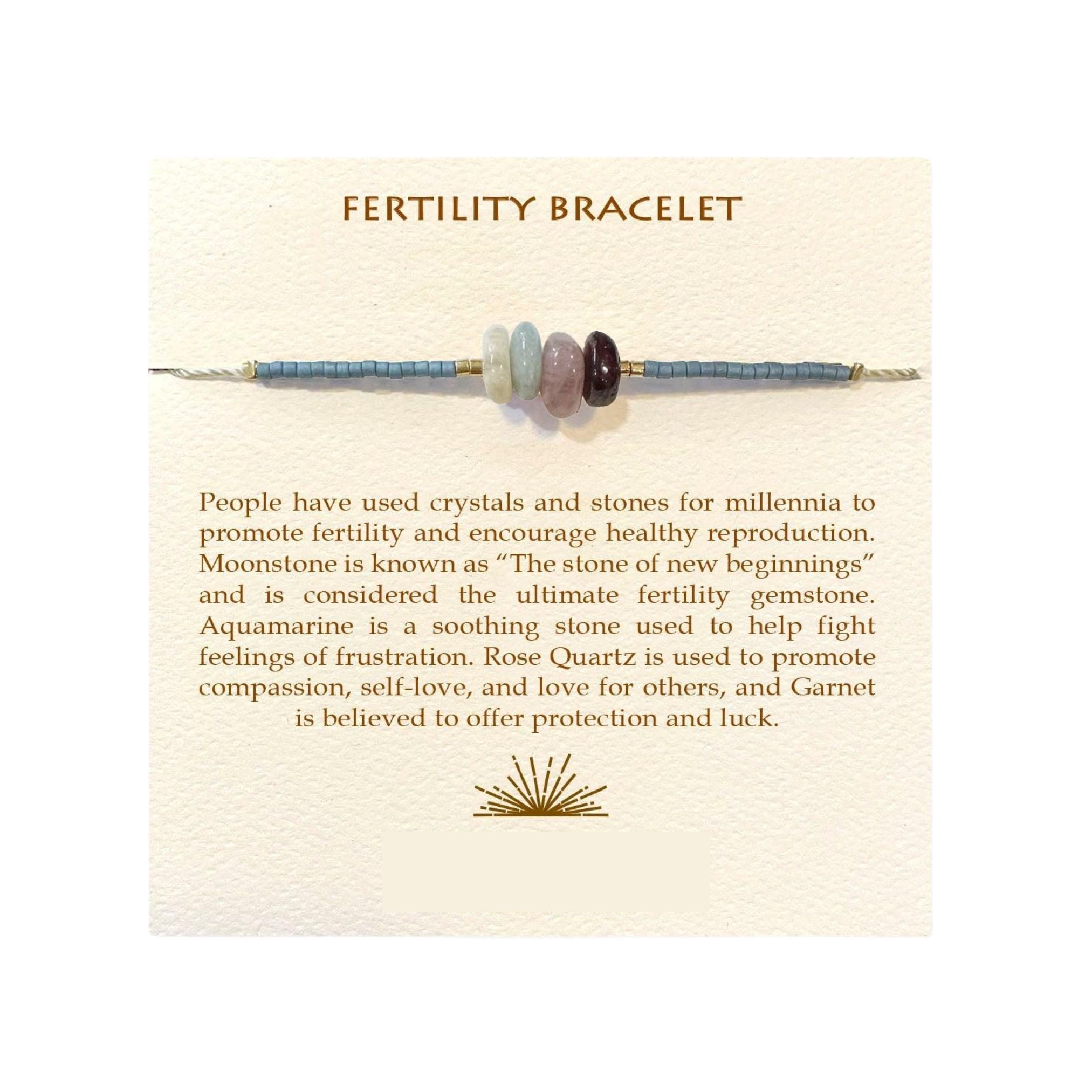 Fertility Gemstone Adjustable Bracelet - Confía Collective