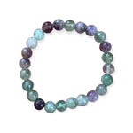 Fluorite Crystal 8mm Bead Bracelet - Confía Collective