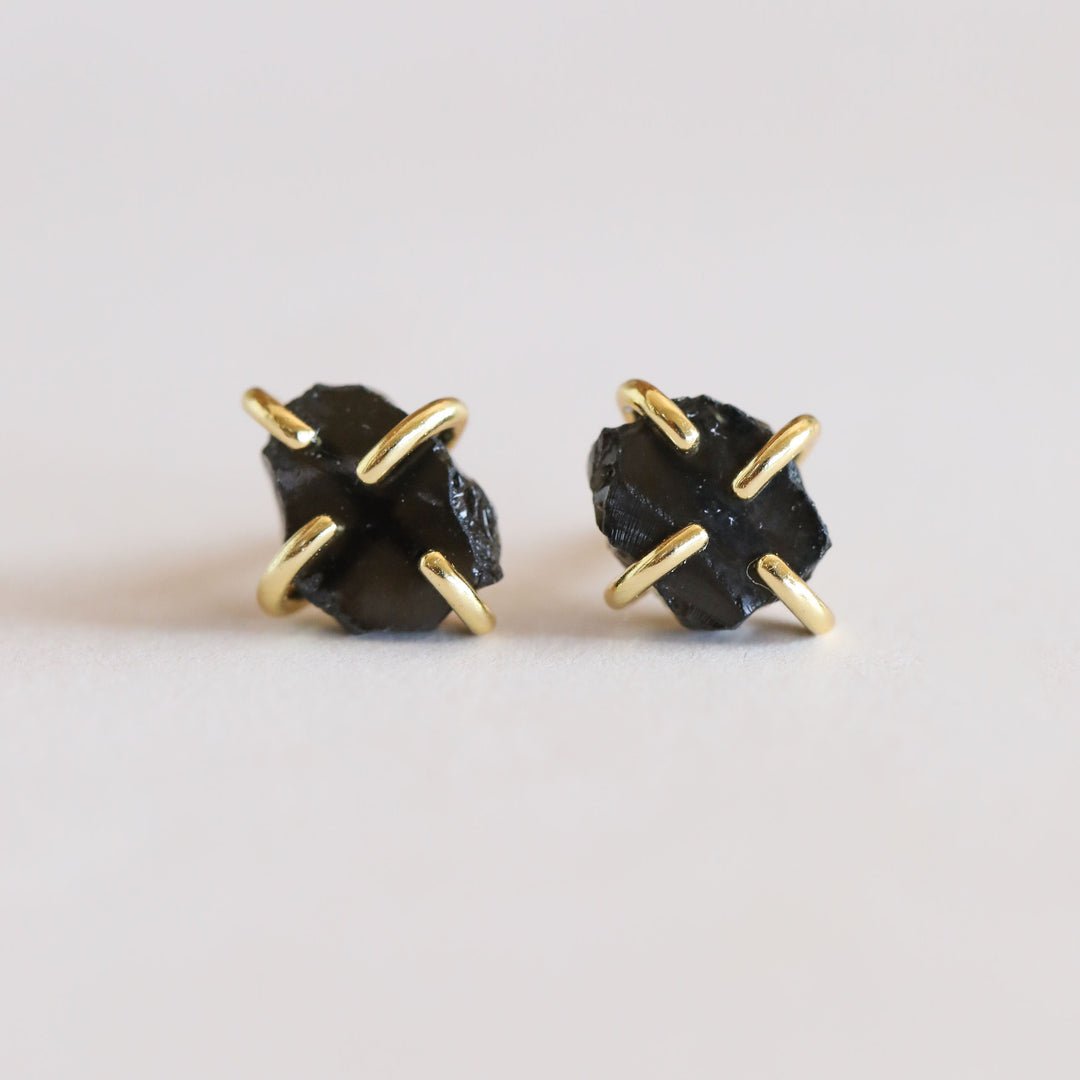 Gemstone Crystal Stud Prong Earrings - Confía Collective