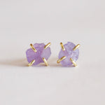 Gemstone Crystal Stud Prong Earrings - Confía Collective