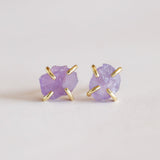 Gemstone Crystal Stud Prong Earrings - Confía Collective
