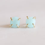Gemstone Crystal Stud Prong Earrings - Confía Collective