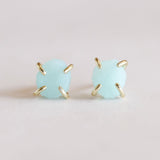 Gemstone Crystal Stud Prong Earrings - Confía Collective