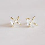 Gemstone Crystal Stud Prong Earrings - Confía Collective