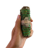Get Lucky Rosemary Smudging Wand with Pyrite Crystal - Confía Collective