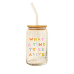 Good Vibes Glasses with Lid and Straw - Confía Collective