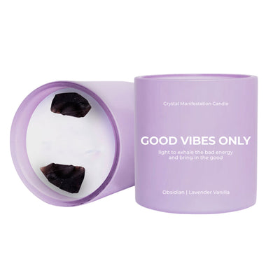 Good Vibes Lavender and Vanilla Manifestation Candle