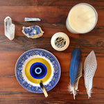 Handpainted Evil Eye on Antique Plate - Confía Collective