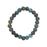 Labradorite Crystal 8mm Bead Bracelet - Confía Collective