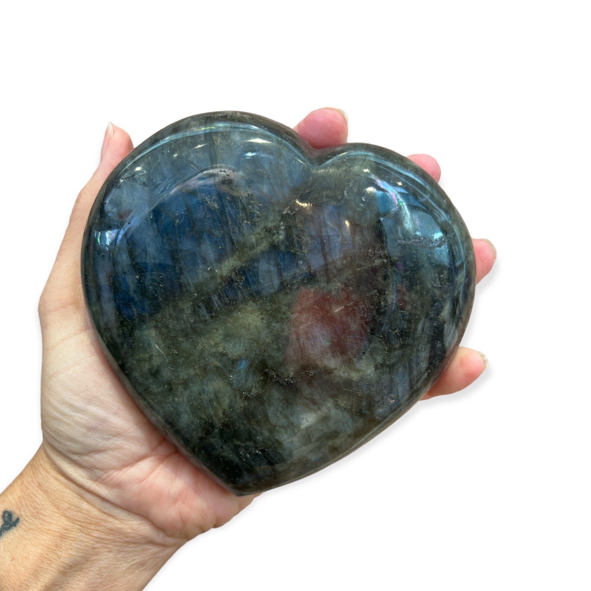 Labradorite Crystal Heart - Confía Collective