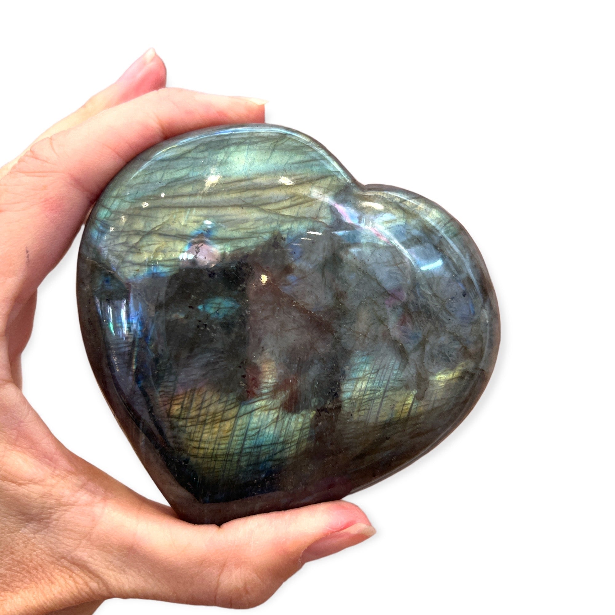 Labradorite Crystal Heart - Confía Collective