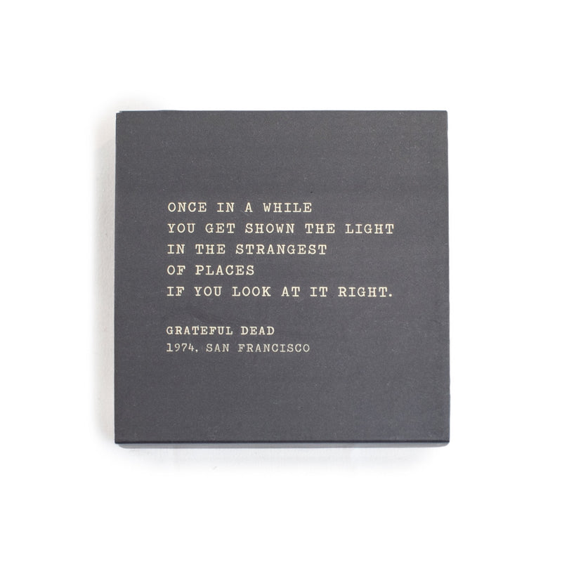 Long live Rock & Roll with the legends matchboxes! These little black matchboxes with quotes are inspired by the legends we grew up listening to. 