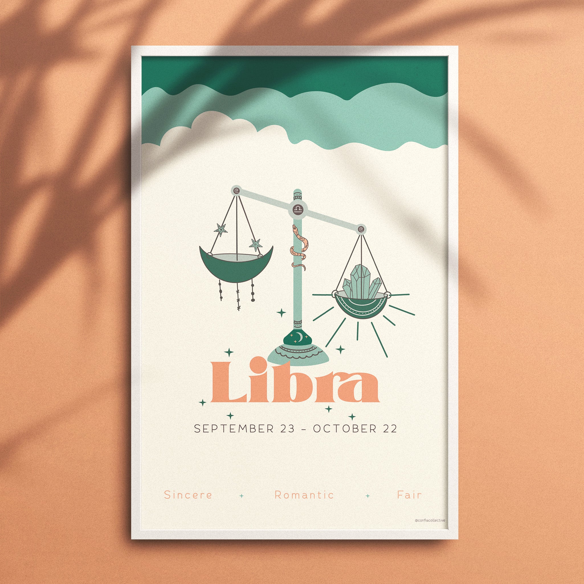 Libra Zodiac Poster - Confía Collective