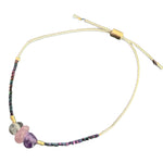 Love + Happiness Gemstone Adjustable Bracelet - Confía Collective