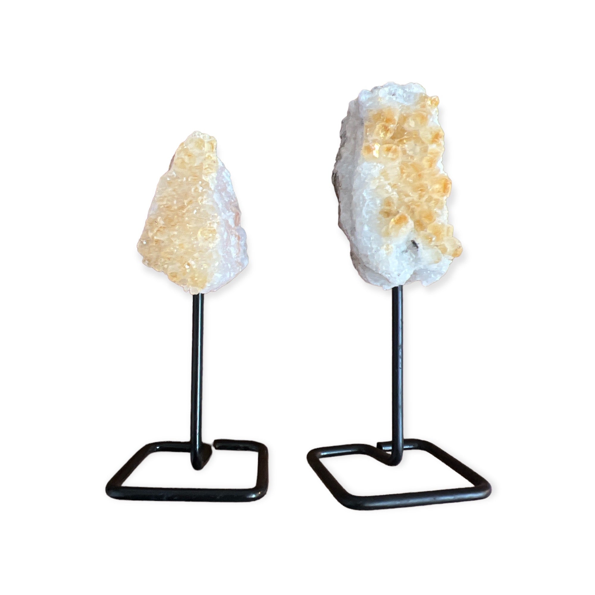 Mini Citrine Druzy Crystal on Stand - Confía Collective