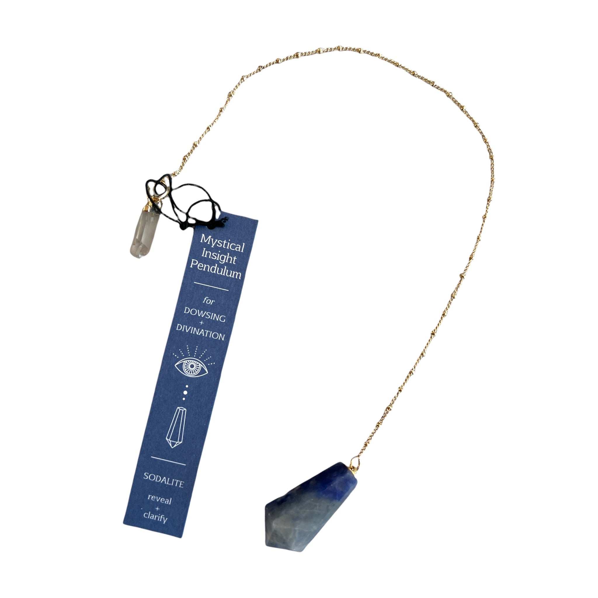Mystical Insight Sodalite Crystal Pendulum - Confía Collective