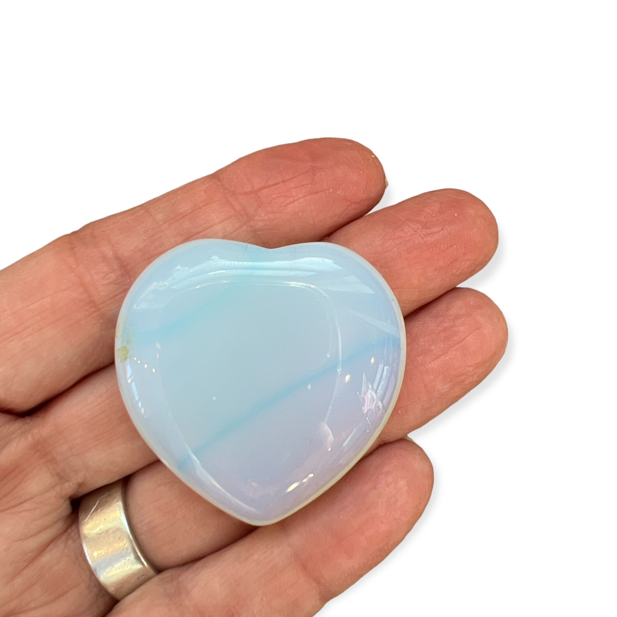Opalite Crystal Heart - Confía Collective