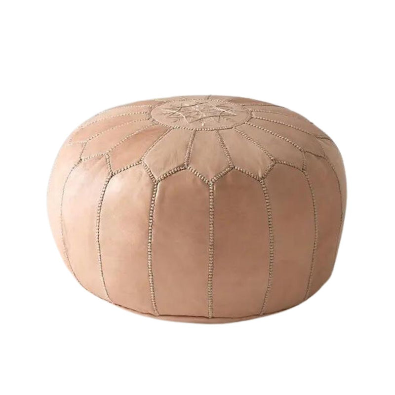 Moroccan Leather Pouf