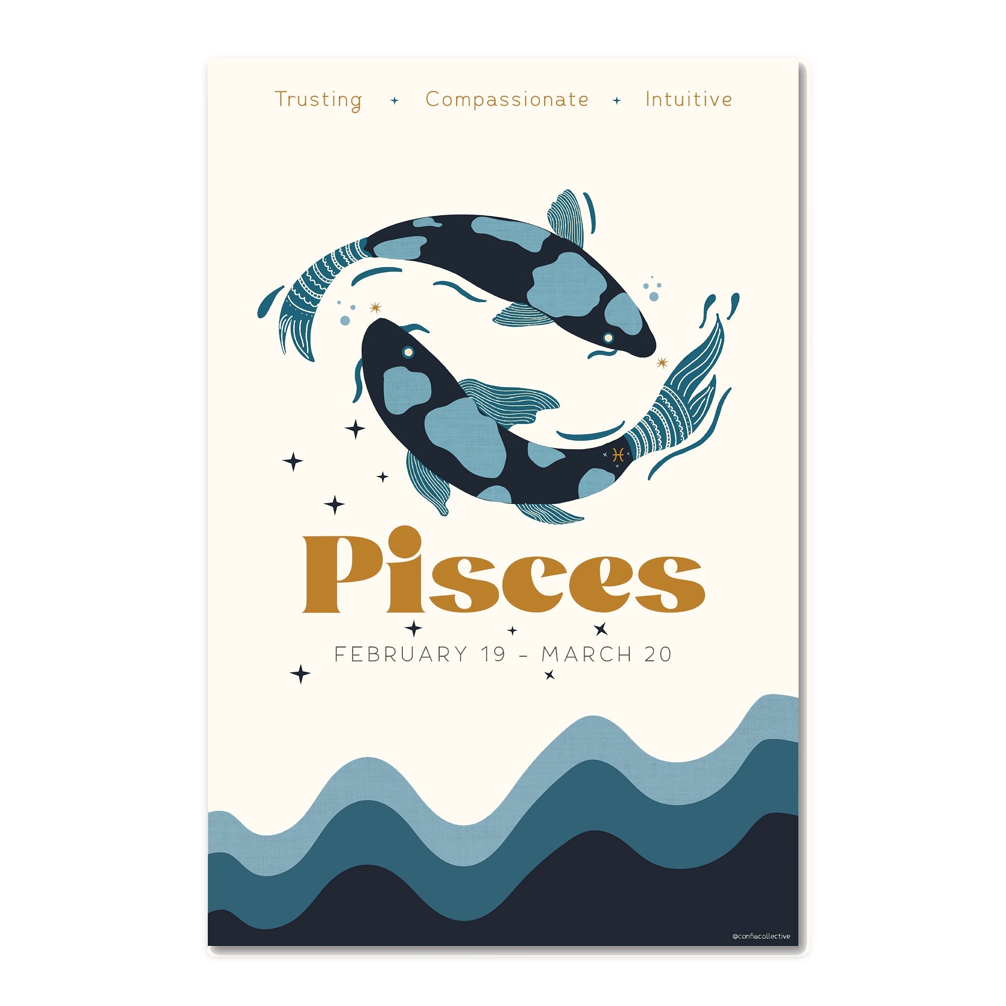 Pisces Zodiac Poster - Confía Collective