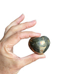 Polished Pyrite Crystal Heart - Confía Collective