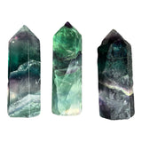 Polished Rainbow Fluorite Crystal Tower - Confía Collective