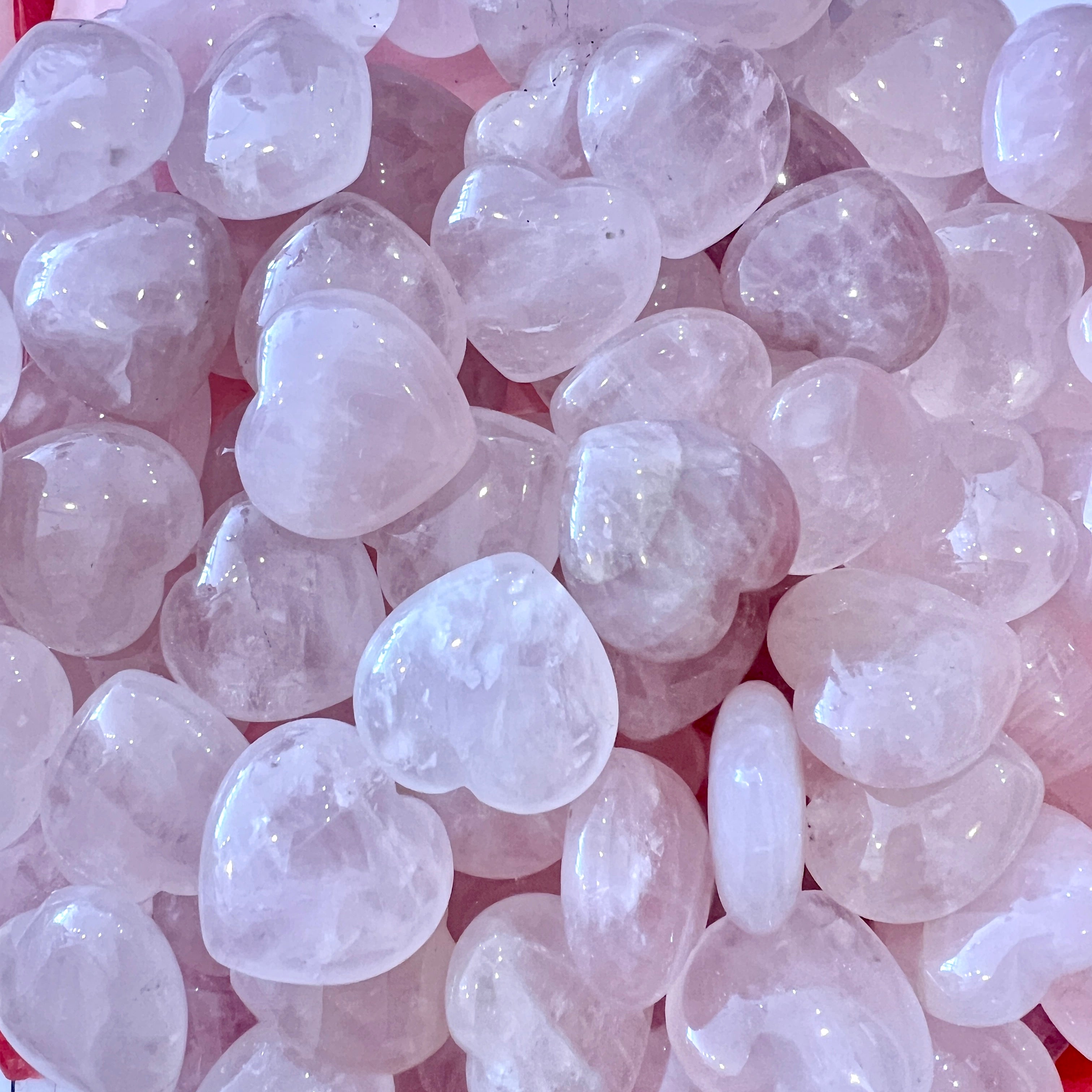 Polished Rose Quartz Crystal Heart - Confía Collective