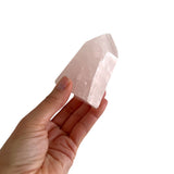Polished Rose Quartz Crystal Obelisk Tower - Confía Collective