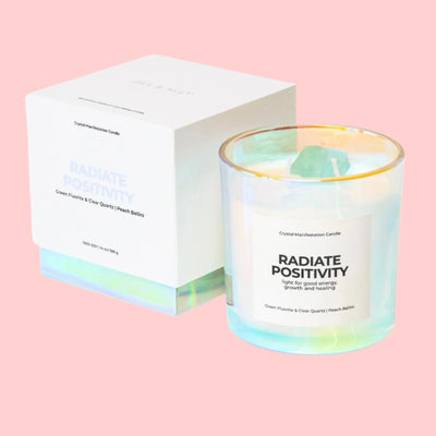 "Radiate Positivity" Crystal Manifestation Candle