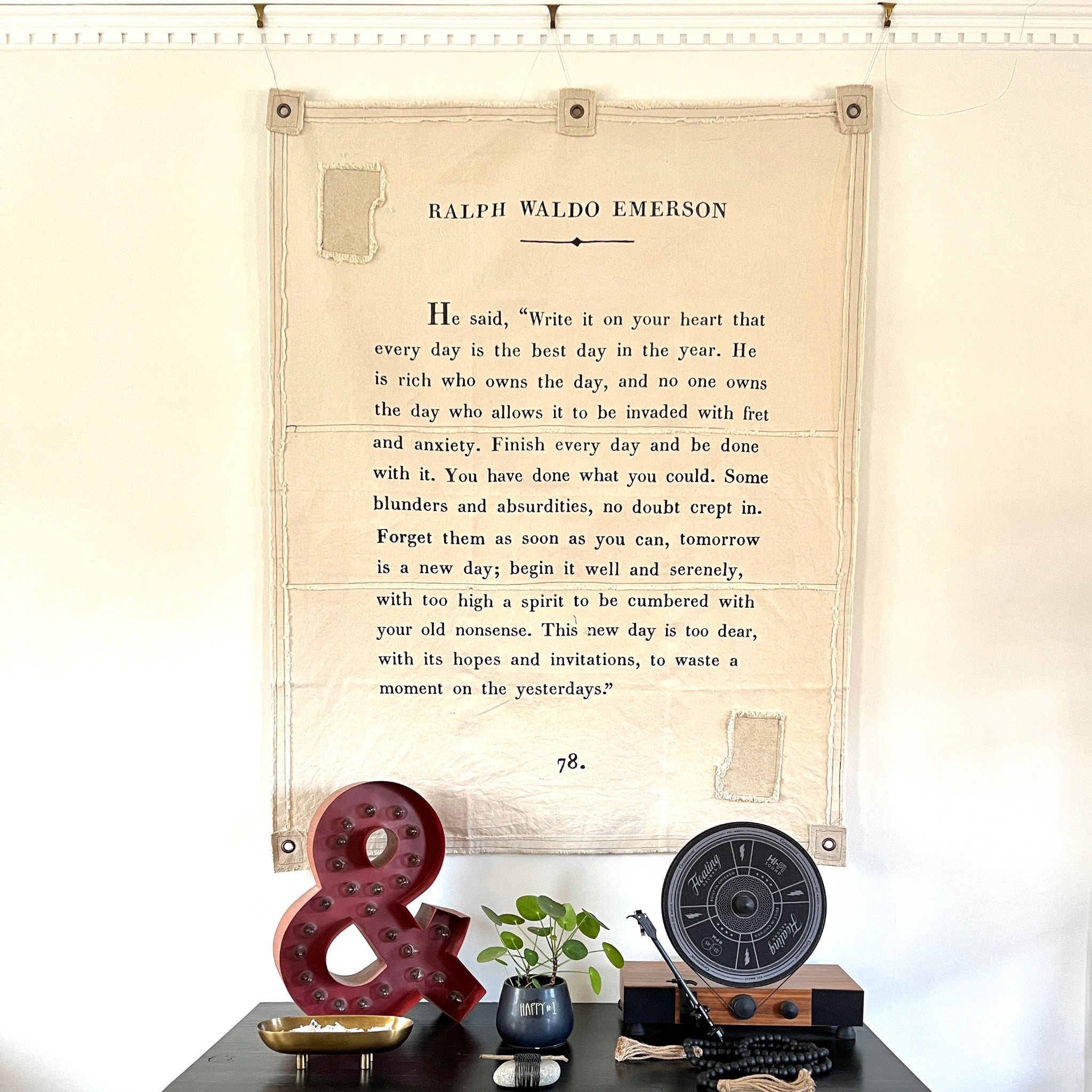 Ralph Waldo Emerson Wall Art Tarp - Confía Collective