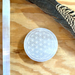 Round Selenite Charge Plate - Confía Collective