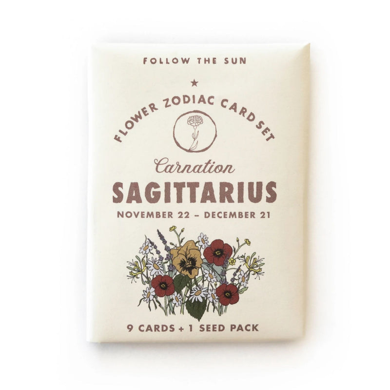 Flower Zodiac Sticker Card Set
