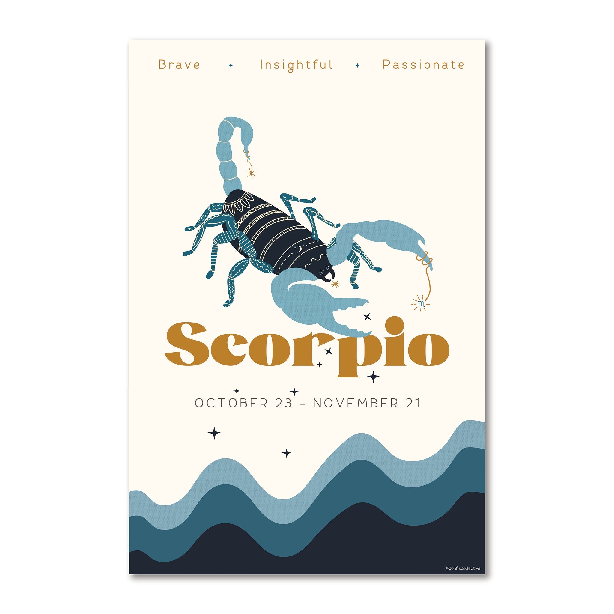Scorpio Zodiac Poster - Confía Collective