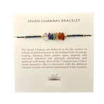 Seven Chakras Gemstone Adjustable Bracelet - Confía Collective