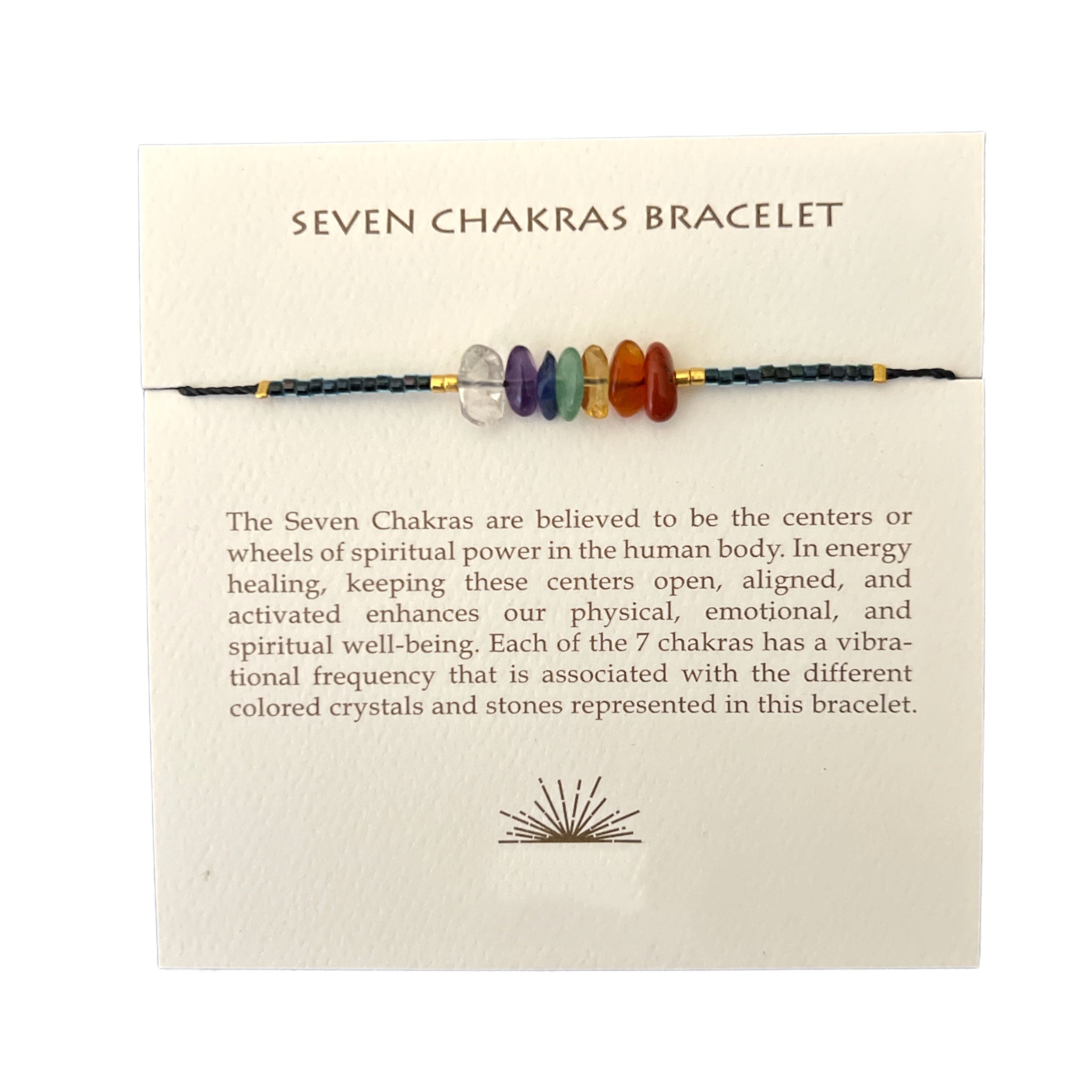 Seven Chakras Gemstone Adjustable Bracelet - Confía Collective