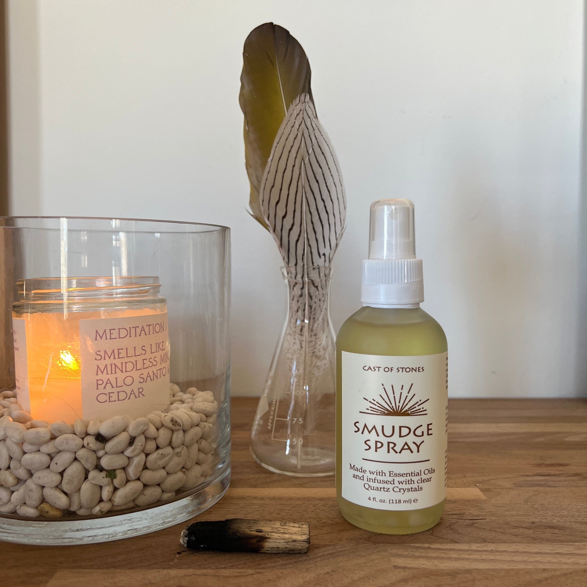 Smudge Spray with Clear Quartz Crystals - Confía Collective