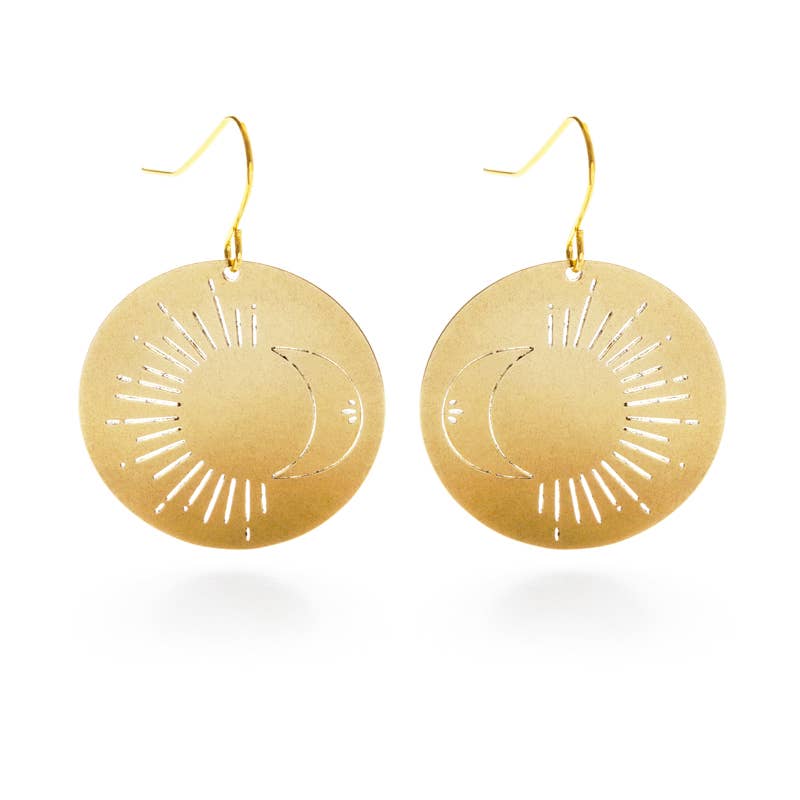 Sun and Moon Eclipse Earrings - Confía Collective